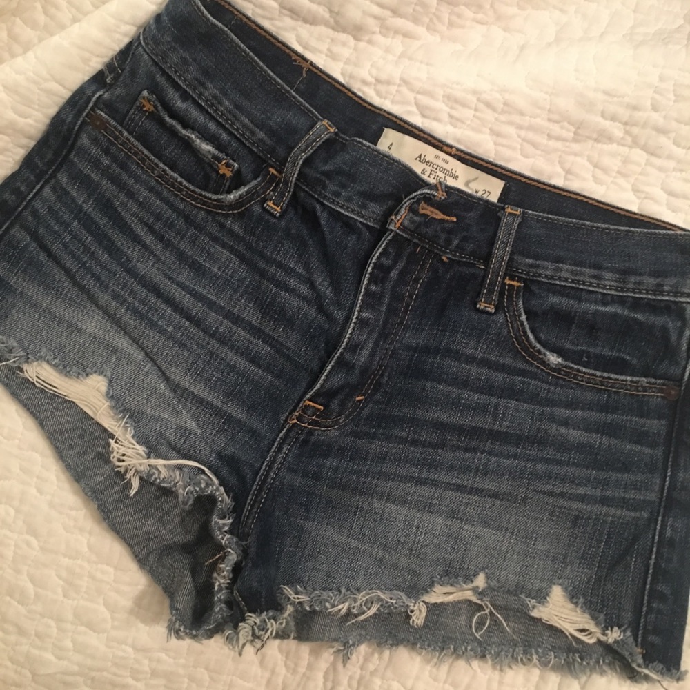 A&F Frayed Denim Shorts, 27